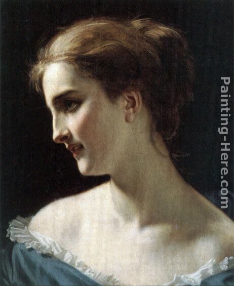 A portrait of a Woman painting - Hughes Merle A portrait of a Woman art painting